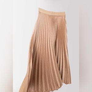 Zara Pleated Nude Skirt